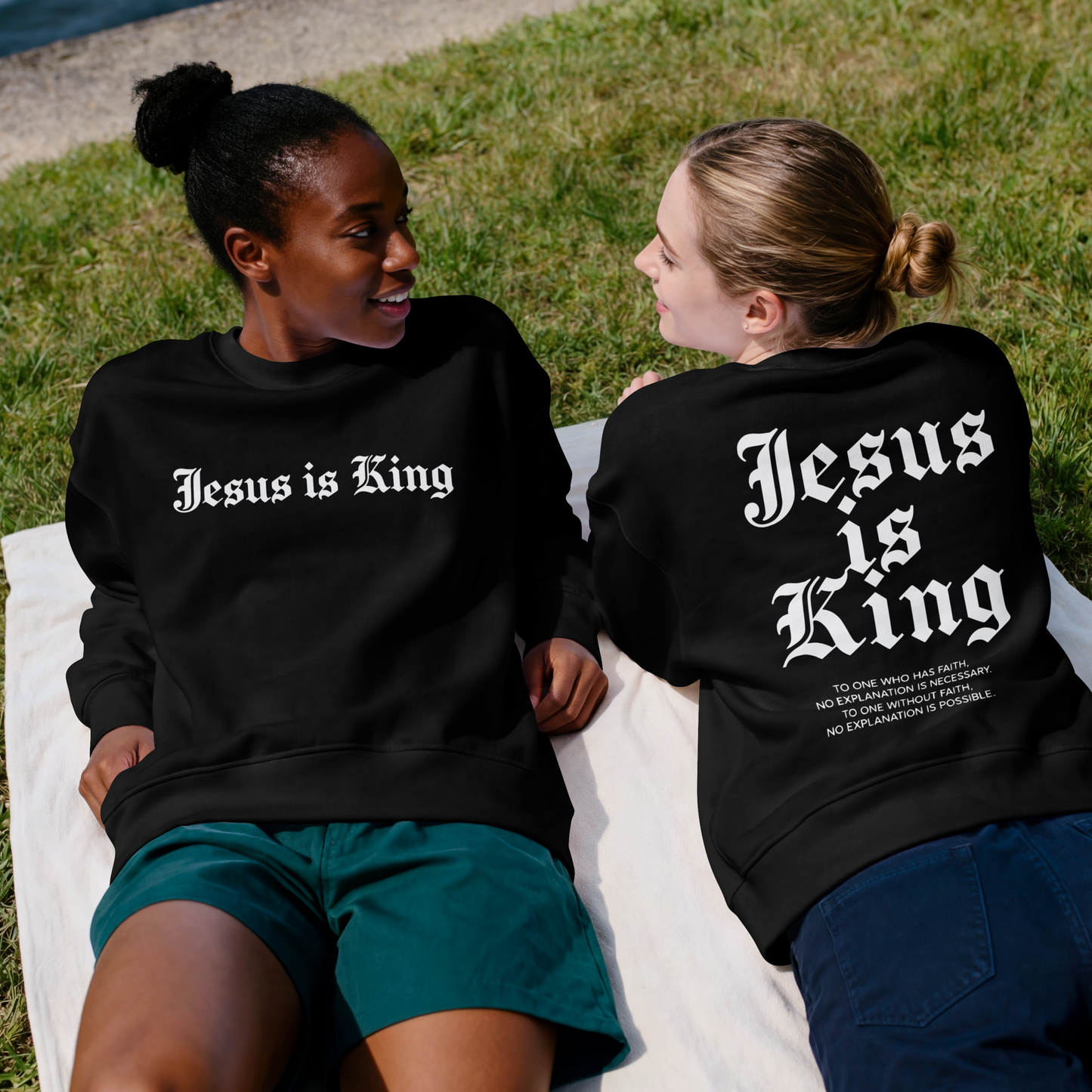 Jesus Is King Front & Back Christian Faith Apparel
